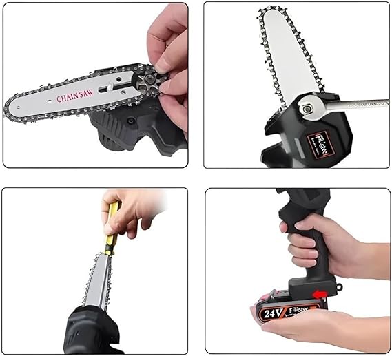 MINI MOTOSIERRA CUT + JUEGO DE RACHES
