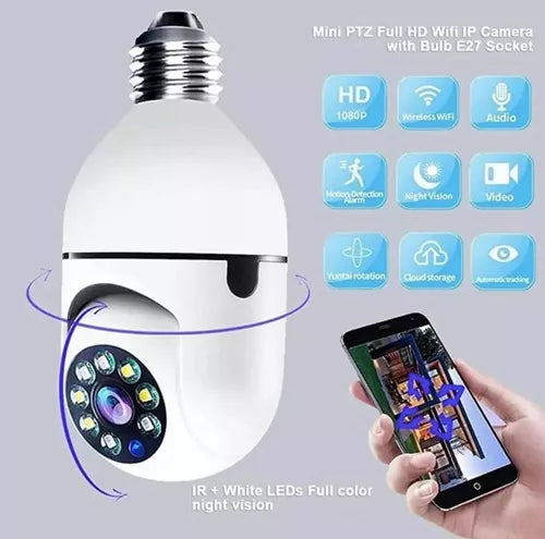 Explora la Seguridad Total con la Cámara de Bombillo 360°! – La ...